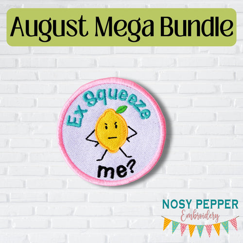 ExSqueeze Me patch (2 sizes included) machine embroidery design DIGITAL DOWNLOAD