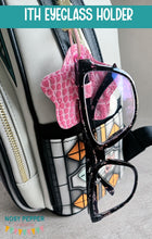 Load image into Gallery viewer, ITH Eyeglass Holder (2 styles included) machine embroidery design DIGITAL DOWNLOAD