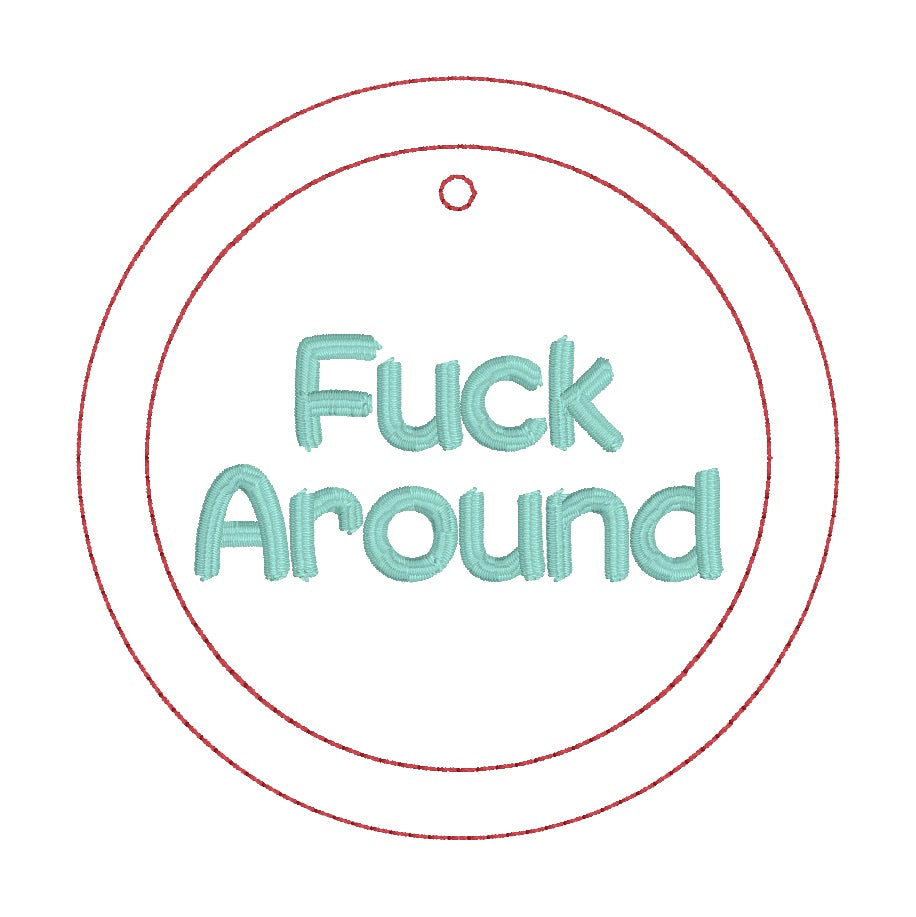 FAFO double-sided car tag Fall '24 Mature Bundle machine embroidery de ...