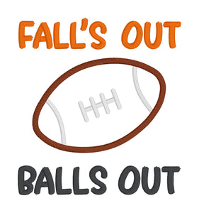 Falls Out appliqué machine embroidery design (4 sizes included) DIGITAL DOWNLOAD