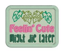 Load image into Gallery viewer, Feeling Cute Plant patch June &#39;25 Mystery Bundle (2 sizes included) machine embroidery design DIGITAL DOWNLOAD