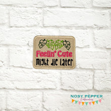 Load image into Gallery viewer, Feeling Cute Plant patch June &#39;25 Mystery Bundle (2 sizes included) machine embroidery design DIGITAL DOWNLOAD