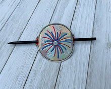 Load image into Gallery viewer, Fireworks bun cover machine embroidery design DIGITAL DOWNLOAD
