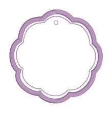 Load image into Gallery viewer, Full appliqué bag tag set (3 designs included) machine embroidery design DIGITAL DOWNLOAD