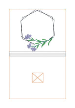 Load image into Gallery viewer, Floral Monogram notebook cover (2 sizes available) machine embroidery design DIGITAL DOWNLOAD