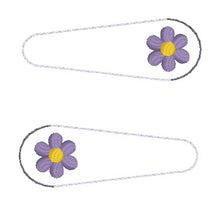 Load image into Gallery viewer, Flower barrette cover machine embroidery design DIGITAL DOWNLOAD