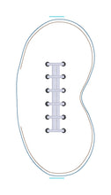 Load image into Gallery viewer, Football sleep mask machine embroidery design (2 sizes included) DIGITAL DOWNLOAD