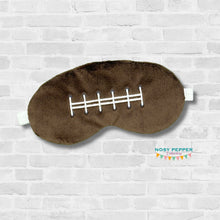 Load image into Gallery viewer, Football sleep mask machine embroidery design (2 sizes included) DIGITAL DOWNLOAD