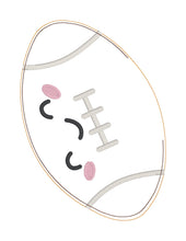 Load image into Gallery viewer, Football stuffie (5 sizes included) machine embroidery design DIGITAL DOWNLOAD