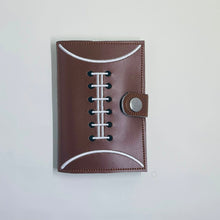 Load image into Gallery viewer, Football top load notebook cover machine embroidery design DIGITAL DOWNLOAD