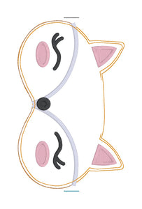Fox Sleep Mask machine embroidery design (2 sizes included) DIGITAL DOWNLOAD