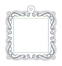 Load image into Gallery viewer, Frame bagtag/bookmark/ornament machine embroidery design DIGITAL DOWNLOAD