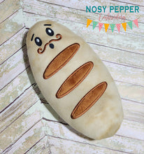 Load image into Gallery viewer, French Bread stuffie (5 sizes included) machine embroidery design DIGITAL DOWNLOAD