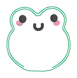 Frog desk pet machine embroidery design DIGITAL DOWNLOAD