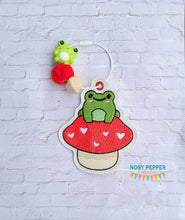 Load image into Gallery viewer, Frog Toadstool Nov 24 Mystery Bundle bookmark/ornament/bag tag machine embroidery design DIGITAL DOWNLOAD