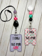 Load image into Gallery viewer, From Home badge reel case machine embroidery design DIGITAL DOWNLOAD