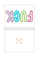 Load image into Gallery viewer, F*ck AF applique Notebook Cover FEB 24 Mature Mystery Bundle (2 sizes available) machine embroidery design DIGITAL DOWNLOAD