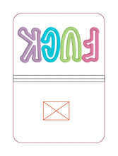 Load image into Gallery viewer, F*ck AF applique Notebook Cover FEB 24 Mature Mystery Bundle (2 sizes available) machine embroidery design DIGITAL DOWNLOAD