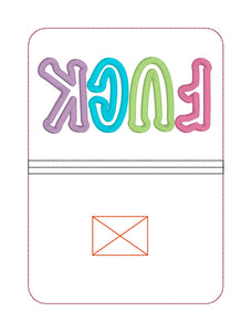 F*ck AF applique Notebook Cover FEB 24 Mature Mystery Bundle (2 sizes available) machine embroidery design DIGITAL DOWNLOAD