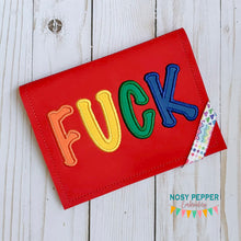 Load image into Gallery viewer, F*ck AF applique Notebook Cover FEB 24 Mature Mystery Bundle (2 sizes available) machine embroidery design DIGITAL DOWNLOAD