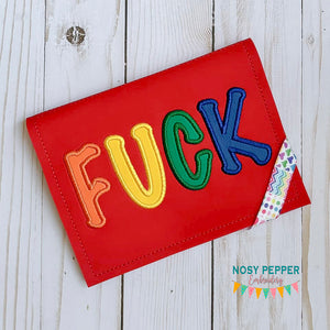 F*ck AF applique Notebook Cover FEB 24 Mature Mystery Bundle (2 sizes available) machine embroidery design DIGITAL DOWNLOAD