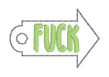 Load image into Gallery viewer, F Arrow patch machine embroidery design DIGITAL DOWNLOAD