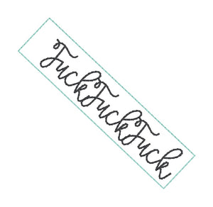 F@ck key fob set machine embroidery file FEB 24 Mature Mystery Bundle (3 sizes, single and multi files included) DIGITAL DOWNLOAD