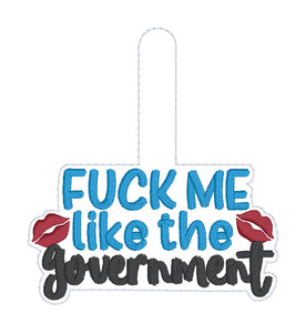 F@ck Me snap tab and eyelet fob (single and multi files included) machine embroidery file DIGITAL DOWNLOAD
