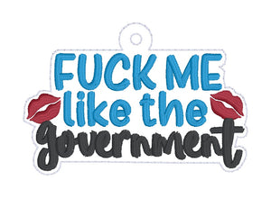 F@ck Me snap tab and eyelet fob (single and multi files included) machine embroidery file DIGITAL DOWNLOAD
