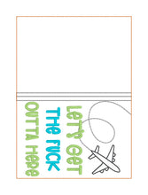 Load image into Gallery viewer, F Outta Here passport cover machine embroidery design MARCH 26 MATURE BUNDLE DIGITAL DOWNLOAD