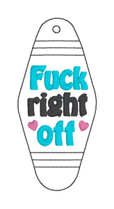 F@ck Right Off retro eyelet fob machine embroidery design FEB 24 Mature Mystery Bundle DIGITAL DOWNLOAD