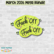 Load image into Gallery viewer, F off sleep mask machine embroidery design MARCH 26 MATURE BUNDLE (2 sizes included) DIGITAL DOWNLOAD