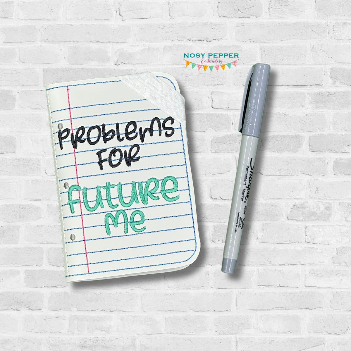 Future Me applique Notebook Cover (2 sizes available) machine embroide ...
