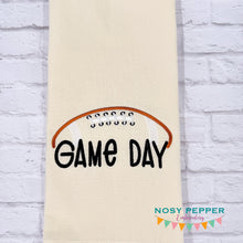 Load image into Gallery viewer, Game Day Football machine embroidery design (5 sizes included) DIGITAL DOWNLOAD