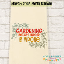 Load image into Gallery viewer, Gardening Embroidery Design – Plant Lover Theme – 4 Sizes Included – Digital Download