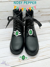 Load image into Gallery viewer, Gem Shoe Charm machine embroidery design single and multi files (3 versions included) DIGITAL DOWNLOAD
