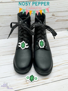 Gem Shoe Charm machine embroidery design single and multi files (3 versions included) DIGITAL DOWNLOAD