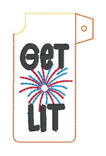 Load image into Gallery viewer, Get Lit Lighter Case (2 styles available) machine embroidery design DIGITAL DOWNLOAD