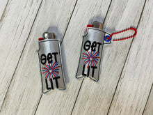 Load image into Gallery viewer, Get Lit Lighter Case (2 styles available) machine embroidery design DIGITAL DOWNLOAD