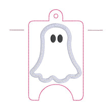 Load image into Gallery viewer, Ghost Appliqué Shaker Sanitizer Case (2 sizes available) machine embroidery design DIGITAL DOWNLOAD
