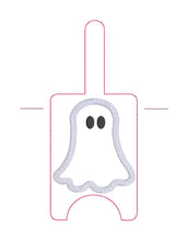Load image into Gallery viewer, Ghost Appliqué Shaker Sanitizer Case (2 sizes available) machine embroidery design DIGITAL DOWNLOAD