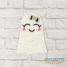 Load image into Gallery viewer, Ghost Duo envelope style mug rug set machine embroidery design (5 sizes and 2 designs included) DIGITAL DOWNLOAD