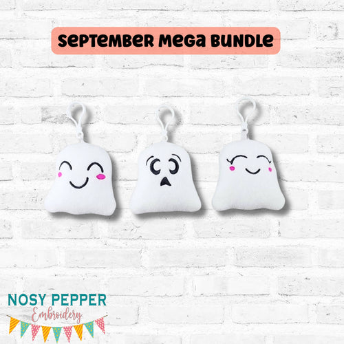 Ghost mini stuffie set (3 designs included) machine embroidery designs DIGITAL DOWNLOAD
