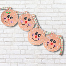 Load image into Gallery viewer, Gingerbread  Bunting Set 2026 Holiday Bundle (4 designs included) machine embroidery design DIGITAL DOWNLOAD
