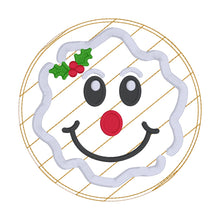 Load image into Gallery viewer, Gingerbread Face envelope mug rug machine embroidery design (4 sizes and 2 designs included) DIGITAL DOWNLOAD