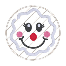 Load image into Gallery viewer, Gingerbread Face envelope mug rug machine embroidery design (4 sizes and 2 designs included) DIGITAL DOWNLOAD