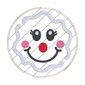 Gingerbread Face envelope mug rug machine embroidery design (4 sizes and 2 designs included) DIGITAL DOWNLOAD