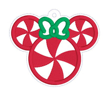 Load image into Gallery viewer, Girl Peppermint Mouse ornament machine embroidery design DIGITAL DOWNLOAD