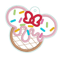 Load image into Gallery viewer, Mouse Ice Cream applique set machine embroidery file (bag tag &amp; ITH bag w/5 sizes, both boy and girl designs included) DIGITAL DOWNLOAD
