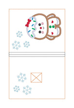 Load image into Gallery viewer, Girl Cookie Applique Notebook Cover (2 sizes available) machine embroidery design DIGITAL DOWNLOAD